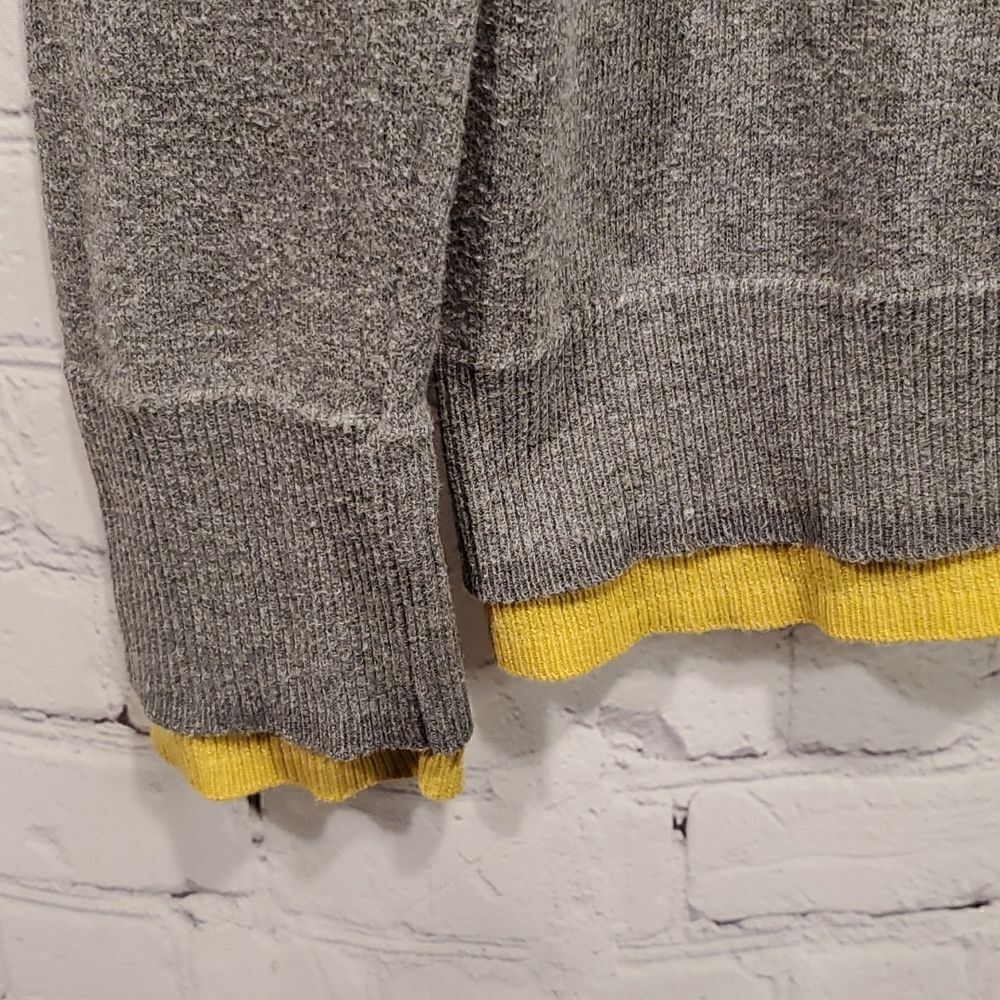 Anthropologie Akini hooded gray and mustard pull over sweater - Picture 3 of 5
